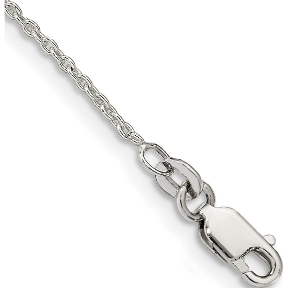 Sterling Silver 1.5mm Cable Chain (8 X 1.5) Made In India qcl040-8