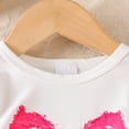 thumbnail image 4 of Back to School Outfits Girls 2 Piece Outfits Bow Short-Sleeved Top and Jeans Pants Clothing Set, 4 of 5