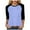 Light Blue, variant on felwors 3/4 Sleeve Tops for Women Workout Shirts Baseball Style Raglan Tshirts Casual Color Block Tees Comfy Steetwear (Light Blue, L)
