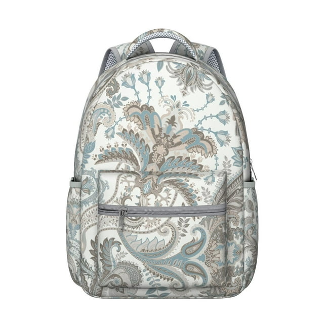 Indian Paisley Floral School Backpack Durable and Comfortable Bohemian Vintage Students Backpack with Chic and Classic Pattern
