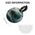 thumbnail image 5 of Whale 2Pcs PU Leather Round Luggage Tags with Privacy Cover and Name ID Tag for Suitcase, Handbags, Backpacks, School Bags, 5 of 6