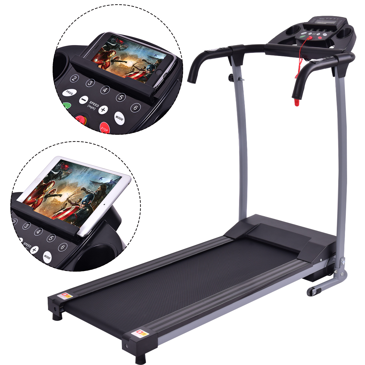 Topbuy 800W Folding Electric Exercise Treadmill Fitness Running Machine - image 5 of 6