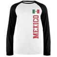 thumbnail image 1 of World Cup Mexico Mens Long Sleeve Raglan T Shirt White-Black LG, 1 of 1