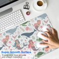 thumbnail image 4 of Long Mouse Pads for Desk,White Mermaid Sea Pattern Desk Mats on Top Of Desks, Desk Mouse Pad Extra Large with 3mm Non-Slip Base and Stitched Edge for Gaming,Office,Work,Home 31.5"x11.8", 4 of 6