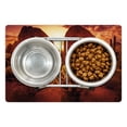 thumbnail image 1 of Saguaro Pet Mat for Food and Water, Dramatic Desert Scenery Like Burnt by Sun near Scottsdale Hot Rocks Serene Western Image, Non-Slip Rubber Mat for Dogs and Cats, 18" X 12", by Ambesonne, 1 of 2