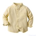 thumbnail image 2 of Fozruso Boy's Collared Dress Shirts Long Sleeve Button Up Shirts for Kids School Daily Casual, 2 of 7