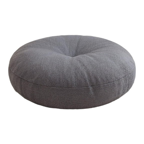 Vsenkes Meditation Cushion 20" x 6" Round Floor Pillow for Bedroom Chair Sofa Prayer gray