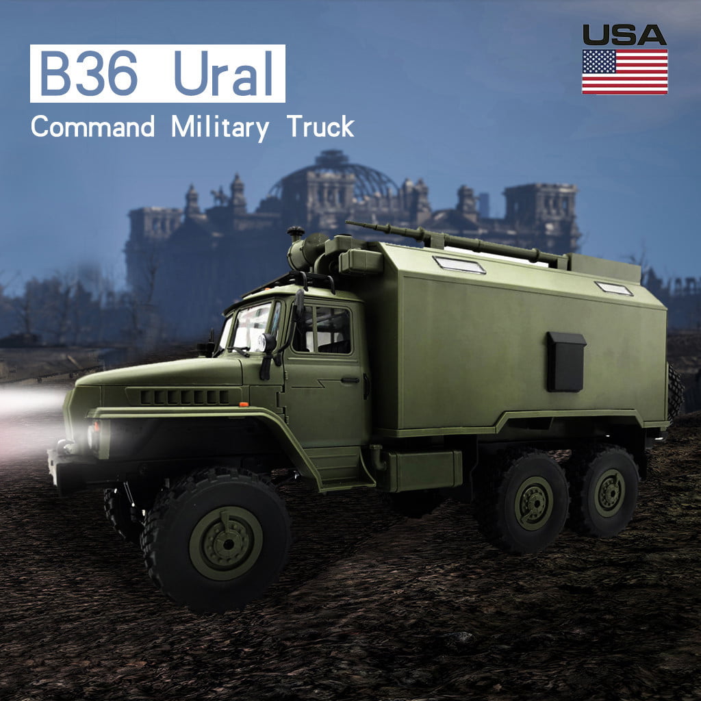 WPL B36 Ural 2.4G 1:16 6WD Off-road RC Car Command Military Truck RTR US Stock 