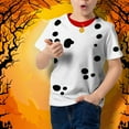 thumbnail image 4 of Halloween Costume Dog Dalmatian Red Collar All Over Big Kid Costume T Shirt, 4 of 7