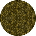 thumbnail image 1 of Ahgly Company Tapis Rond Lavable en Machine Intérieur Transitionnel Jaune Foncé Vert, 7 Pieds Rond, 1 of 7