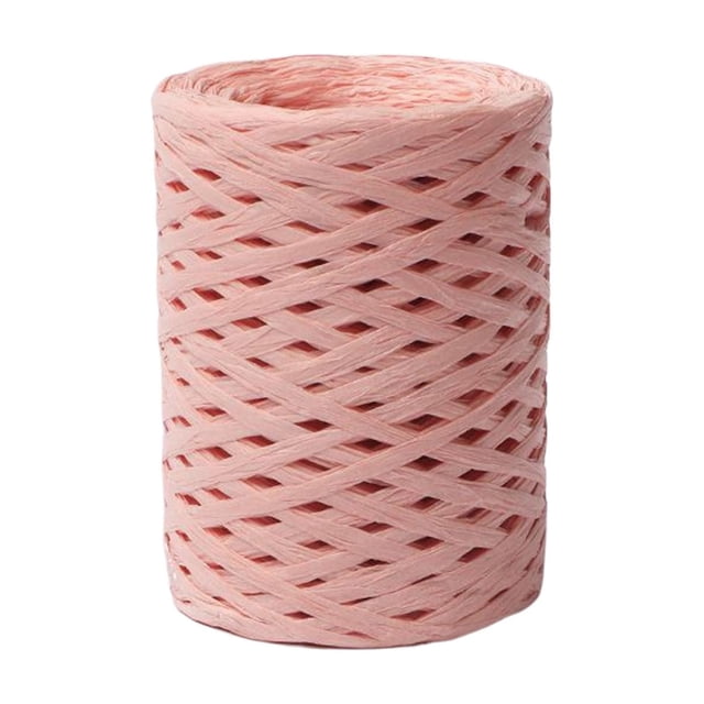 Guardoinrt Handmade DIY Raffia Paper Ribbon – Crochet Enthuasts rustic charm. Resistant to Natural Raffia Red Paper Cord