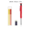 thumbnail image 1 of Solid Carpenter Pencil Set With 6 Refill Leads Built-in Sharpener Marking Tool Woodworking Deep Hole Mechanical Pencils, 1 of 7