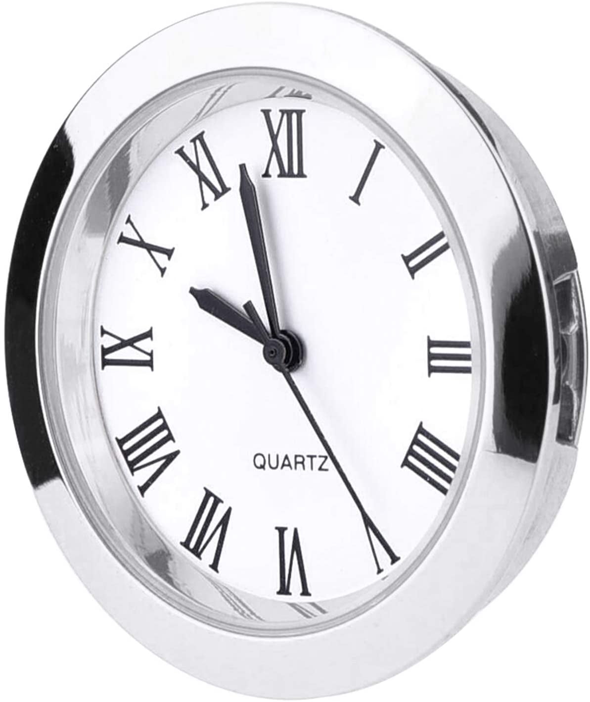 Insertion Clock 70mm Quartz Acctim Gold bezel white Roman Dial 