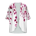 thumbnail image 4 of Hawaii Cardigan for Womens Floral Printed T-Shirt Scooped Neck Tee 3/4 Length Sleeve Tops Baggy Boho Dressy Shirts Comfort Casual Tuncis Tops Vacation Beach Party Clothes Trendy 2025, 4 of 5