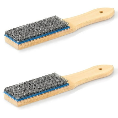 

File Brush Cleaner Remove Chip Metal Bits 8.26 Inch Length 2 Pieces