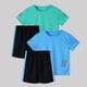 thumbnail image 4 of Odeerbi Conjunto Atlético de Malla de Niños de 2 Paquetes 5-14 Años, Ropa Deportiva de Tira Reflectante Seca Rápida de 2 Piezas Camiseta Shorts Outfits, 4 of 8