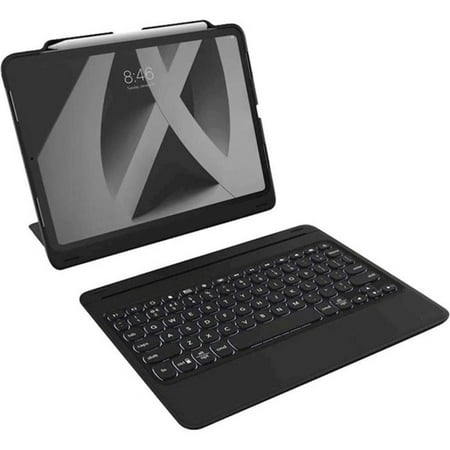 ZAGG - Rugged Book Wireless Keyboard & Detachable Case for Apple iPad Air 10.9" (2020, 2022) and iPad Pro 11" (2018-2021) - Black