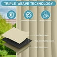 thumbnail image 4 of DONGPAI Outdoor Curtains for Patio Waterproof Blackout Privacy UV Resistant with Top and Bottom Grommet for Porch, Gazebo, Pergola, 100 x 96 Inches, Beige, 1 Panel, 4 of 9
