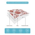 thumbnail image 4 of Full Size Quilt Bedding Set, Red Floral Reversible Summer Quilt 3 Pieces, Vintage Flowers Botanical Farmhouse Greek Key Lightweight Bedspreads Coverlets with 2 Pillow Shams for All Seasons, 4 of 5