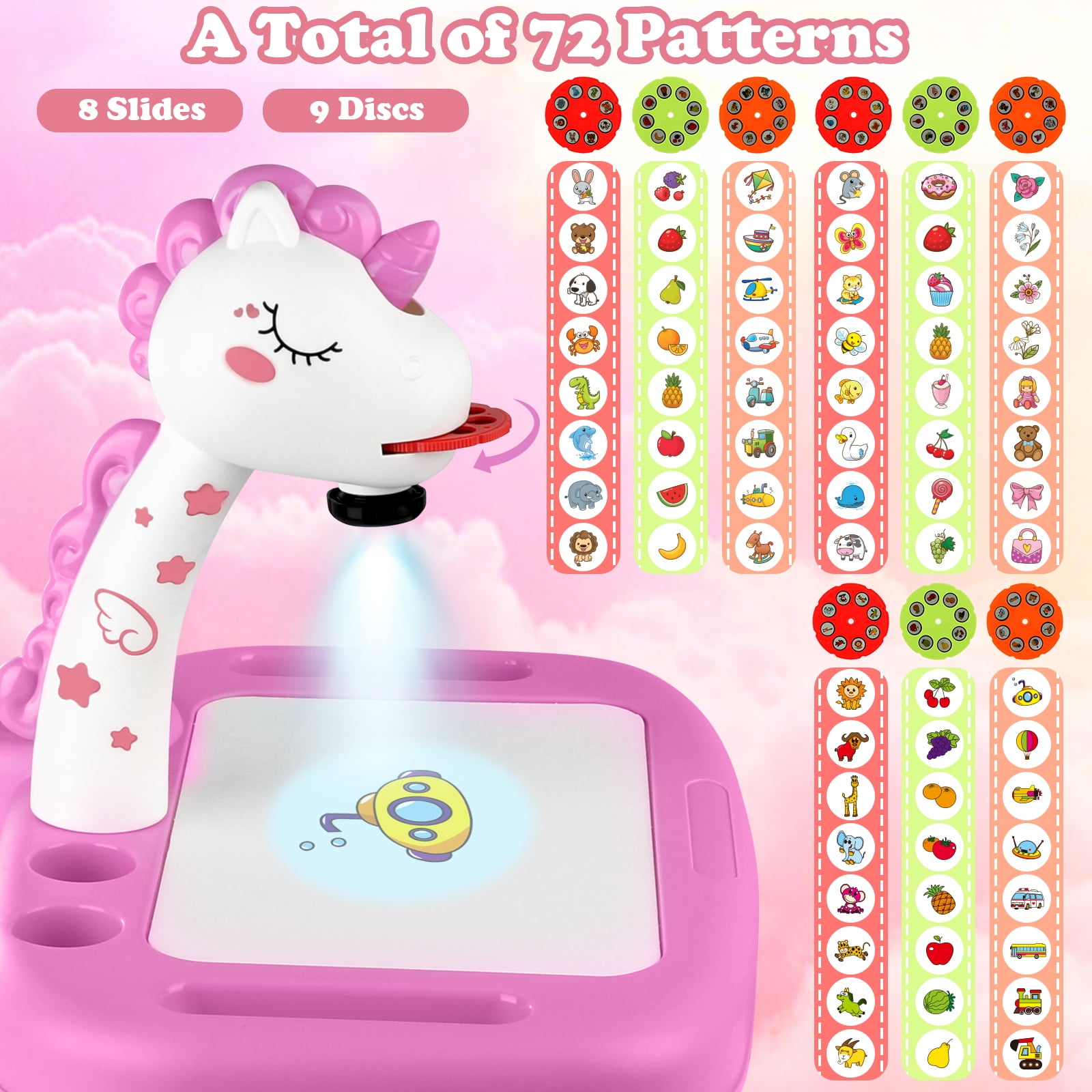 Konijiwa Unicorn Drawing Projector,Art Projector for Tracing,Arts and Craft Kits for 3+ Years