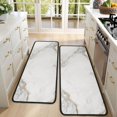 thumbnail image 4 of Kitchen Rugs Sets Of 2,White Gold Marble Pattern Anti Fatigue Kitchen Mat Rugs Non Slip Washable,Decorative Kitchen Floor Mats for Kitchen,Sink,Laundry,17"x47"+17"x47", 4 of 5