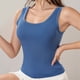 thumbnail image 2 of Camiseta sin mangas de cuello redondo acanalada para mujer, tallas grandes, con relleno incorporado: tejido suave, informal para el verano, XL-XXXL, contorno de pecho 76-102 cm., 2 of 8
