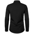 thumbnail image 3 of Men's Tuxedo Shirts Slim Fit Ruffled Wedding Dinner Tops Shirts, 3 of 5