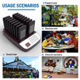 thumbnail image 2 of PANDAAR 911 Beepers avec Vibration Buzzer Clignotant 16 Pages Violet Restaurant, 2 of 8