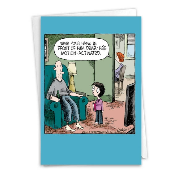 1 Funny Father's Day Card with Envelope - Motion-Activated Dad C3570FDG