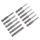 thumbnail image 3 of Uxcell T5-T40 Juego de Puntas de Destornillador Torx de Seguridad Magnético de 6 Puntos, 1/4" de Vástago Hexagonal, Longitud de 2", Paquete de 12, 3 of 6