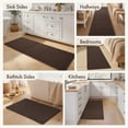 thumbnail image 4 of Bailu Waffle Bath Mat Rug, Super Absorbent Non-Slip Bath Mat, Bathroom Rug for Bathroom Floor Next to Tub, 17" x 24", Brown, 4 of 6