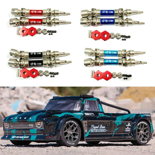 Ruiboury Stainless Steel Front Rear Shaft ARRMA 1/8 RC 3S INFRACTION Experience Precision-crafted Drive Shaft For ARRMA Red 1Set
