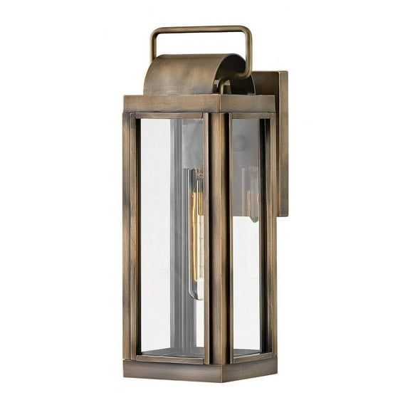 1 Light Small Outdoor Wall Lantern in Traditional-Coastal Style 5.5 inches Wide By 16.25 inches High-Burnished Bronze Finish-Incandescent Lamping Type