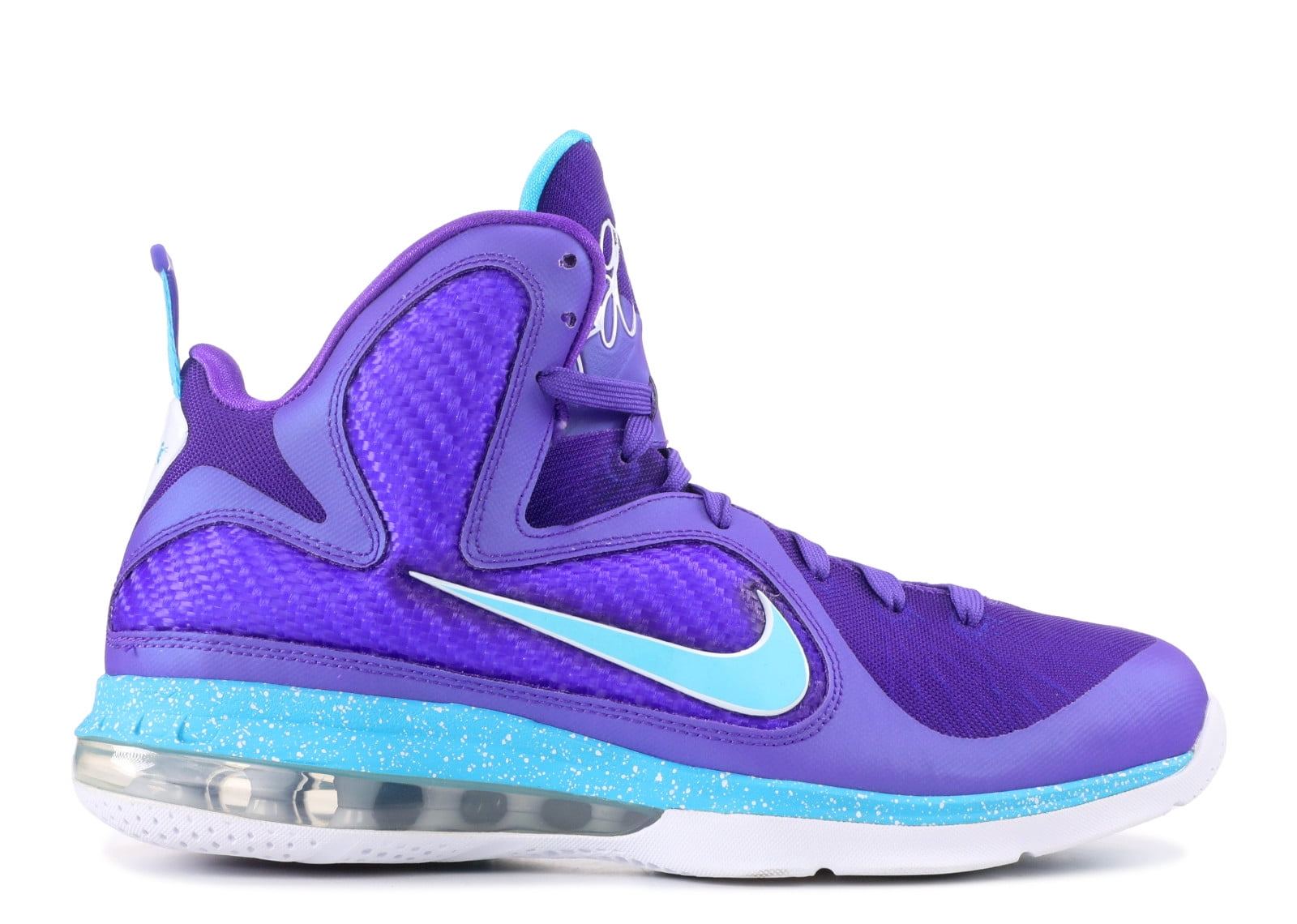 purple and blue lebrons