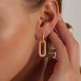 thumbnail image 4 of Aretes Colgantes Cadena de Clip de Papel en Oro Rosa TITUTHIA, 4 of 6