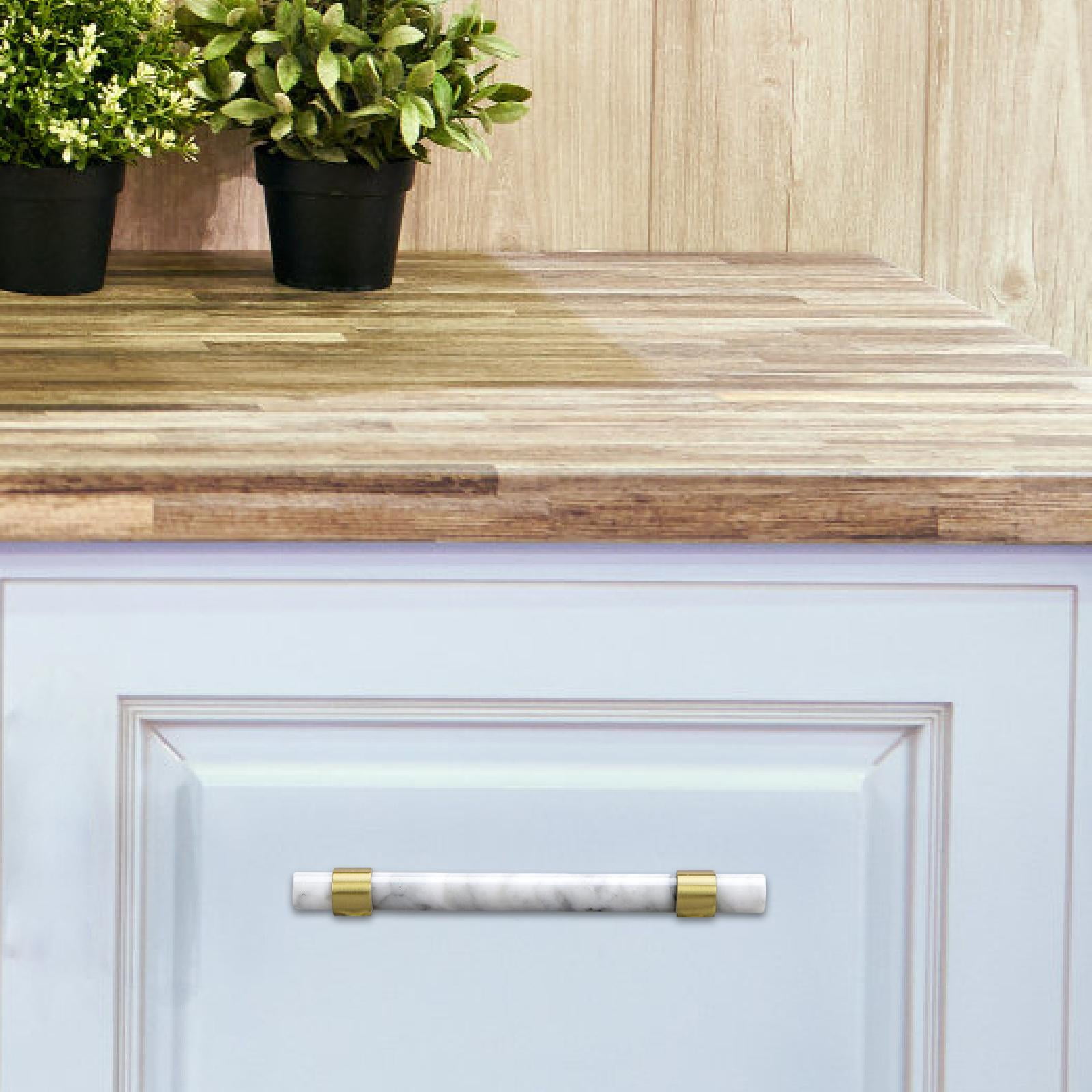 Drawer Handle Cabinet Pull Marble Bar Elegant Brass Design for Kitchen Bathroom Dresser Drawers