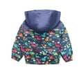 thumbnail image 4 of ATOGUTA Winter Coats for Toddler Girls Fashion Cute Dinosaur Pattern Windproof Jacket Hooded Coat Navy, Size 3T-9, 4 of 6