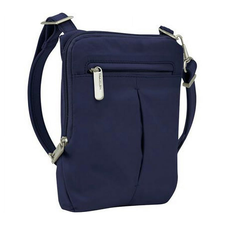 Travelon Anti Theft Classic Light Slim Mini Crossbody Bag Lush Blue Anti Theft Classic Light Slim Mini Crossbody Bag
