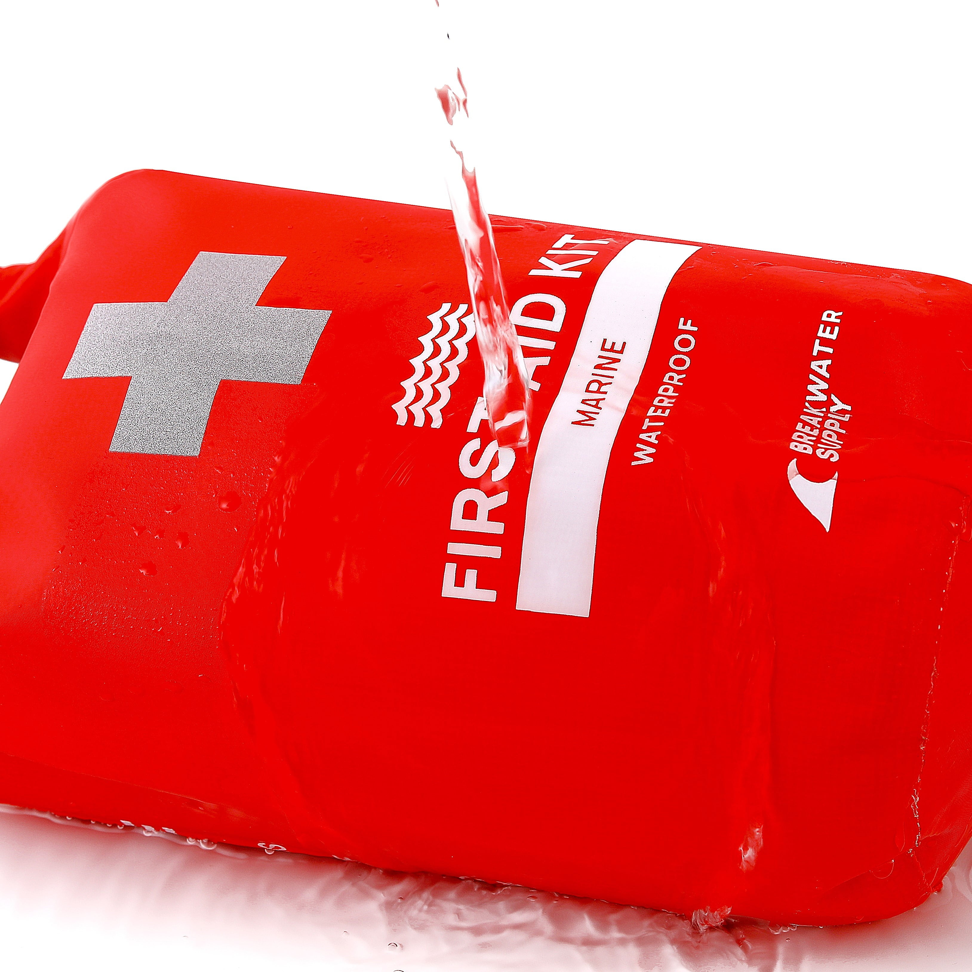 Breakwater Supply First Aid Kit Boat Emergency Kit, Marine Trauma Kit for Boating, Sailing, Fishing, Waterproof 100 Piece IFAK