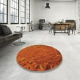 thumbnail image 3 of Ahgly Company Indoor Rectangle Patterned Neon Orange Novelty Area Rugs, 10' x 13', 3 of 6