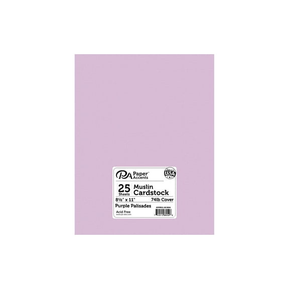 Paper Accents Cardstock 8.5"x 11" Muslin 74lb Purple Palisades 25pc