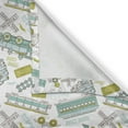 thumbnail image 4 of Ambesonne Steam Engine Grommet Curtain Single Panel, Train, 50"x60", Apple Green Turquoise, 4 of 5