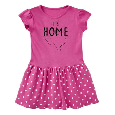 

Inktastic Its Home- State of Texas Outline Distressed Text Gift Toddler Girl Dress