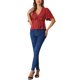 thumbnail image 2 of Blusa peplum para mujer INSPIRE CHIC con mangas acampanadas, decoración de lazo, escote en V profundo, talla XL, color rojo, 2 of 6