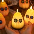 thumbnail image 2 of Autumn Owl Flameless Candle LED Night Light Battery Operated Flickering Candle Light Halloween Christmas Home Decor, 2 of 7