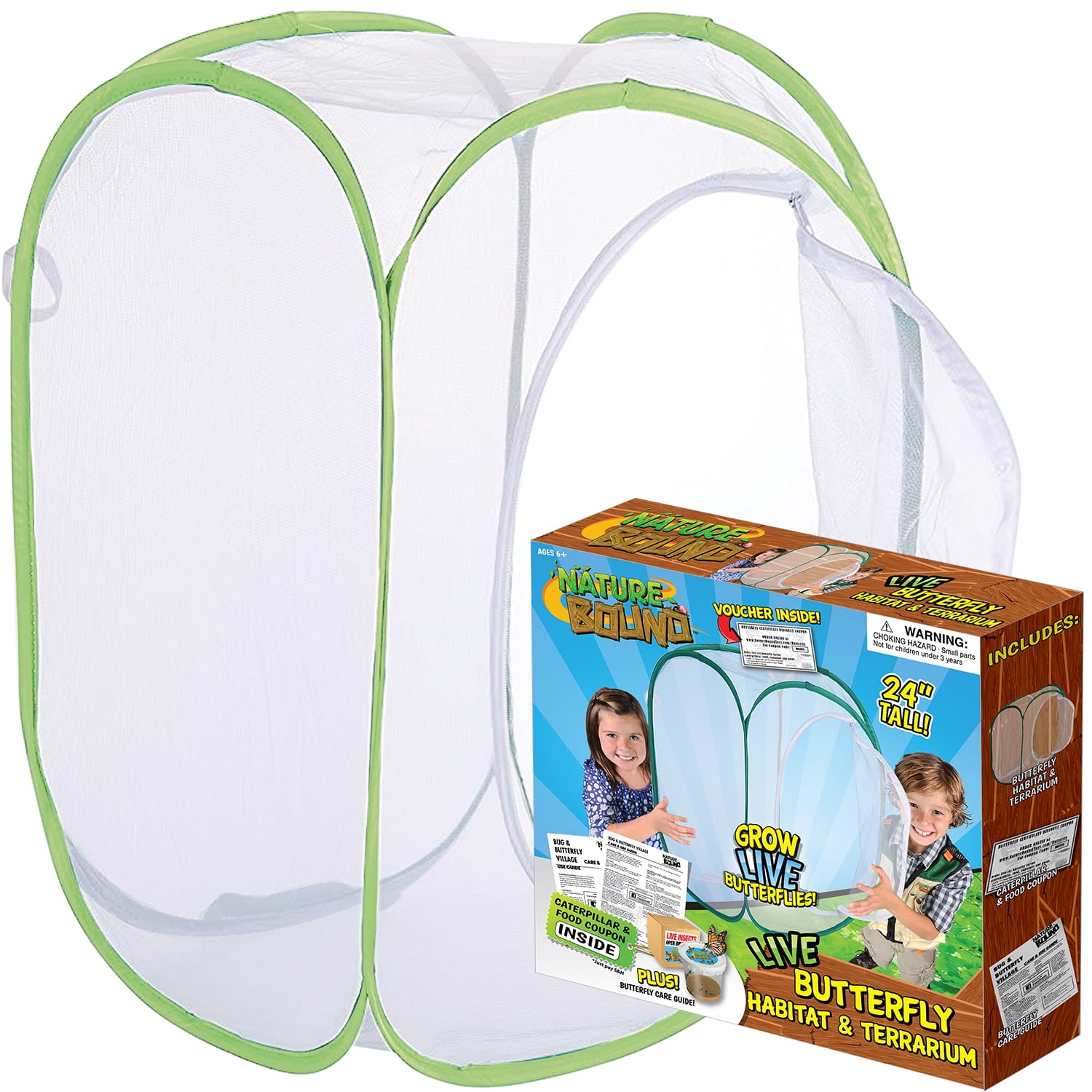 Nature Bound Butterfly Habitat & Terrarium, 26' Tall with Large Zipper