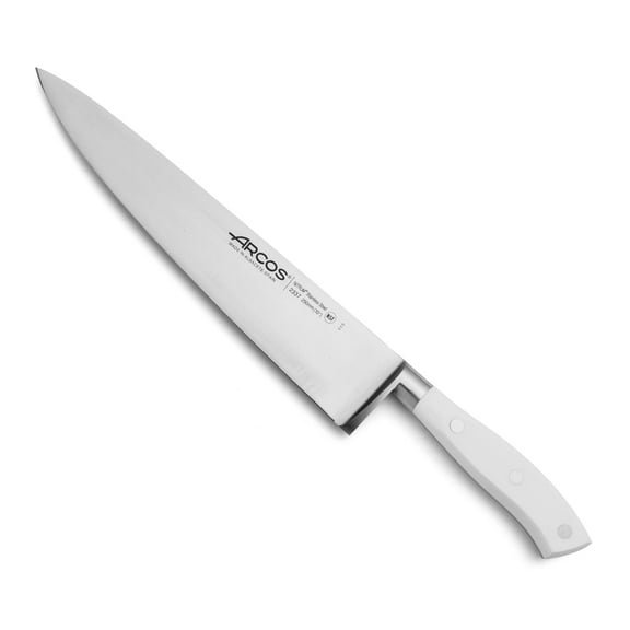 Arcos 10 Inch Stainless Steel Chef Knife, Ergonomic Handle, Riviera Blanc Series
