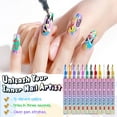 thumbnail image 5 of 12 Colors Nail Art Pens Set, 2026 New Nail Art Markers for Gel Nails, Quick Dry Long Lasting Nail Polish Pen for Kids, DIY 3D Drawing Dotting Painting Nails Liner Brush, 5 of 6