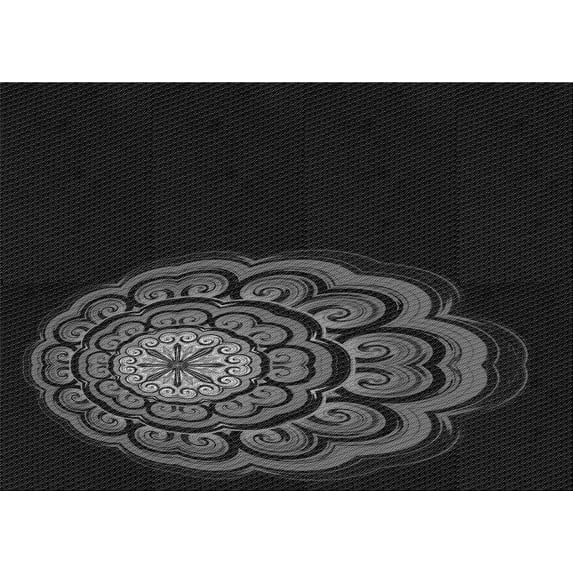 Ahgly Company Machine Washable Indoor Rectangle Transitional Night Black Area Rugs, 2' x 4'