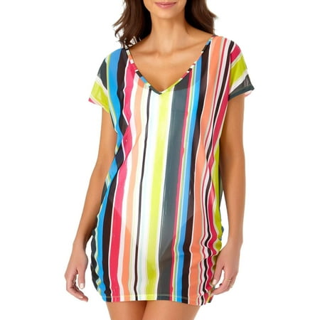 ANNE COLE Multi Mesh Tunic Swim Cover Up, US X-Small, NWOT